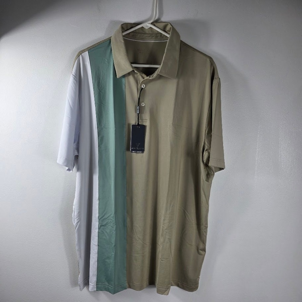 Maelreg Performance Polo‎ Moisture Wicking Mens 2X Color Block
